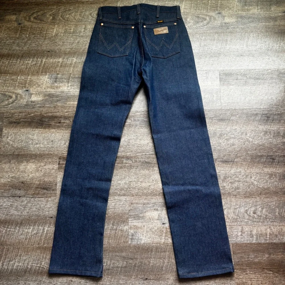 Wrangler 13MWZ Cowboy Cut Jeans 29x34 Original Fit Dark Wash Blue Rigid Denim